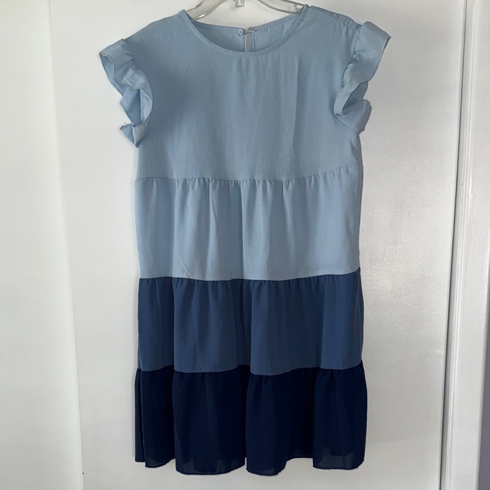 Blue Tiered Dress
